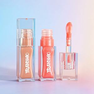 Tube de brillant à lèvres de grande taille 9,5-13,5 ml, tube cosmétique vide carré transparent en PET, emballage de haute qualité, récipient - Product Image 1