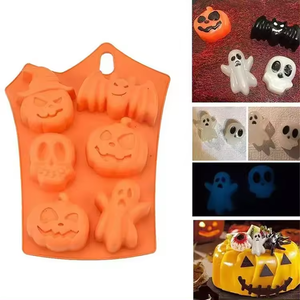 <strong>Halloween</strong> Pumpkin Bat Shape Silicone Cake Mold Mould for Holiday Decoration Resin <strong>Halloween</strong> Molds <strong>Chocolate</strong> - Product Image 4