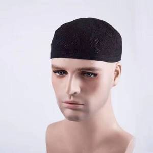 Gorro de oración Kufi Tupi de malla de color sólido, personalizable y de gran venta, sombrero islámico formal para hombres, directo de Bangladesh. - Product Image 6