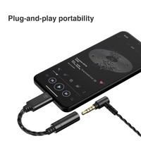 Adaptateur TRN TE DAC AMP Type-C vers câble audio 3,5 mm en plastique fabriqué en Chine, amplificateur d'écouteurs à puce PCM 96 kHz