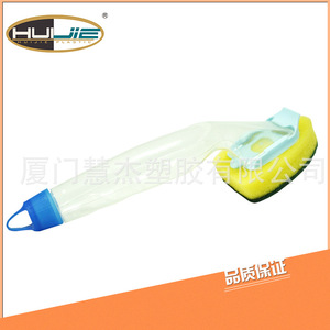 Huijie Long <b>Handle</b> <b>Sponge</b> Cleaning Brush White Solid Color Household Dishwashing Tool - Product Image 1