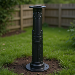 Soporte de hierro fundido negro para bomba de agua de jardín, duradero, de operación manual, para uso en exteriores - Product Image 2