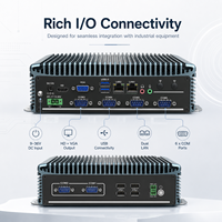 Mini PC Compacto con Doble LAN, USB, COM, HD, VGA, WiFi, 4G Opcional para Computación Edge, Compatible con Windows y Linux