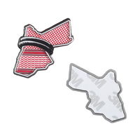 Autocollant de téléphone en émail avec emblème du pays de Jordanie, en stock, autocollants personnalisés, drapeau, carte, plaque métallique, badge d'épingle du Moyen-Orient