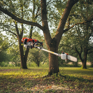 Sierra Eléctrica de 43 cc a Gasolina con Barra de 10 Pulgadas y Cabezal Giratorio para Podar Árboles, Modelo D0100X3GK0T - Product Image 2