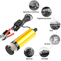 Mini pompe Submersible électrique Portable booster unique 12L/min pompe de transfert de carburant en métal huile Diesel coque en alliage d'aluminium DC12V