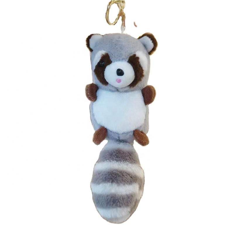 Offres Spéciales peluches en coton pp animal en peluche pour enfants raton laveur porte-clés en peluche personnalisé