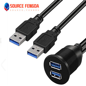 Cable de extensión para panel de salpicadero de coche, cable de extensión de enchufe auxiliar, <span class=keywords><strong>usb</strong></span> 3,0, doble macho a hembra, sata a <span class=keywords><strong>usb</strong></span> 3,0 - Product Image 6