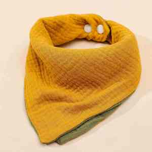 Wholesale Plain 100% Cotton <b>Muslin</b> <b>Baby</b> Bib Triangle Shape Newborn Bandana Bibs Washable <b>Baby</b> Feeding Bibs - Product Image 2