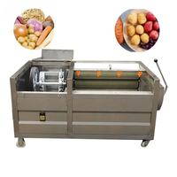 Machine à éplucher les pommes de terre, le manioc et le taro à double conversion de fréquence, avec brosse spirale et réglage indépendant de la vitesse