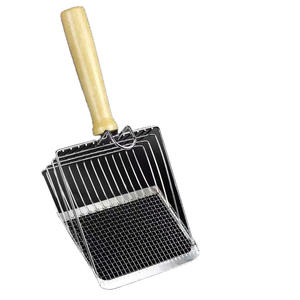 Recogedor de Arena para Gatos de Acero Inoxidable, Mango de Madera, Diseño Cuadrado de Gran Capacidad, Pala para Arena de Mascotas, Eficiente para Múltiples Mascotas - Product Image 6