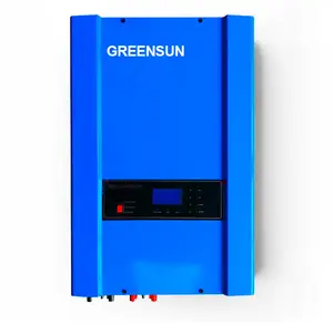 Greensun 48 V 10kw Off Grid Inverter 120V 240V 12V 24V 48 Volt 1kw 3kw 5kw 8kw 10kw 12kw Inverter dengan Charge Controller MPPT