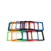 Porte-cartes de crédit en TPU imprimé sérigraphié holographique multicolore, anti-RFID, souple, flexible, style tendance, sans fermeture