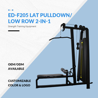 Machine professionnelle F205 pour exercices de tirage vertical assis et de rameur bas, équipement de fitness commercial pour entraînement du dos