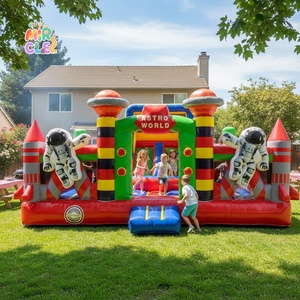 Ngoài trời <span class=keywords><strong>Inflatable</strong></span> thương mại Nhà bị trả lại khổng lồ trượt và lâu đài nhảy với Blower Kids 'bouncy lâu đài để bán - Product Image 1