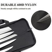 Sac de transport pour couteaux de cuisine en tissu Oxford grande capacité, avec fermeture éclair, résistant aux rayures, portable, pour chefs