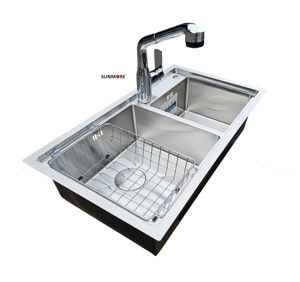 Fregadero Doble de Cocina de Acero Inoxidable Hecho a Mano de Calidad Premium, Fregadero Doble para Lavar Platos de Vietnam - Product Image 1