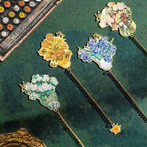 Marque-pages artistiques minimalistes élégants très demandés, marque-pages personnalisés à motif floral romantique pour étudiants, clips de lecture - Product Image 2