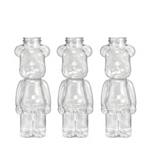 Tall Bear 400ml PET Bottle with Screw Lid Wholesale OEM Export to Asia Europe America Product Category Glass Jars - Product Image 1