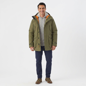 Manteau parka coupe-vent décontracté en toile pour homme, col montant, avec capuche, haute qualité, pour l'automne - Product Image 1