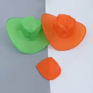 선전용 광고 선물을 위한 옥외 바닷가 일요일 카우보이 모자 주문 인쇄된 휴대용 Foldable 폴리에스테 모자 팝업 접히는 모자