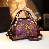 Sac fourre-tout vintage de haute qualité 2027 avec fermeture éclair, motif floral, imperméable en PU, grande capacité, pour femmes d'âge moyen et seniors, sac à main pour maman
