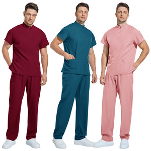 Women's Stretchy Quick Drying <b>Scrub</b> Suit Split Set Moisture Wicking Hospital Uniforms For Surgical Dental Oral Care - Product Image 4