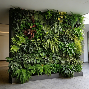 DEMAX marque 100*100cm Anti-UV Vertical <span class=keywords><strong>jardin</strong></span> décor Faux plantes buis haie toile <span class=keywords><strong>de</strong></span> fond gazon artificiel vert panneaux muraux - Product Image 1