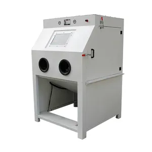 No pollution heavy duty wet abrasive sand blasting machine with stainless steel turntable