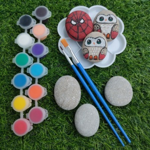 Wholesale Non-toxic Acrylic Rock Painting Kit Graffiti Diy Toys <strong>Polished</strong> Flat <strong>River</strong> Pebble <strong>Stones</strong> for Kids - Product Image 4