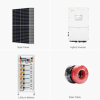 Kit complet de système solaire domestique 30 kW 50 kW 100 kW avec onduleur hybride Solis et système d'énergie solaire hybride à batteries au lithium