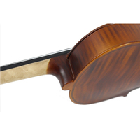 Violon en bois de tilleul pour débutant, 2 pièces, avec étui, motif de tigre
