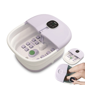 Appareil de massage des pieds pliable et portable pour bain de pieds relaxant, avec bulles, pierre <span class=keywords><strong>ponce</strong></span>, pierre à poncer et compartiment à herbes - Product Image 1
