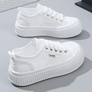 Nuevos Mocasines de Lona 2026, Zapatos Deportivos de Moda para Primavera, Otoño y Verano, con Suela Gruesa, Cierre de Cordones, Parte Superior de PU, Antideslizantes, para Estudiantes - Product Image 6