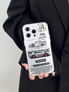 Coque de téléphone en TPU avec design de voiture de course 911 GT3 RS, peinture UV, anti-empreintes digitales, antichoc pour 17/16/15/14/<span class=keywords><strong>13</strong></span> Pro Max - Product Image 2