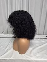 Perruques de cheveux humains bouclés Pixie avec frange, tissage intégral à la machine, bouclés crépus vierges brésiliens, indiens, cambodgiens, italiens