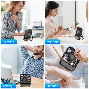 พัดลมตั้งโต๊ะ TOPK <span class=keywords><strong>K65</strong></span> 2024 ดีไซน์ใหม่ แบตเตอรี่ 2000mAh ปรับแต่งได้ บางเฉียบ พัดลมมินิ USB เงียบ ลมแรง เสียงเบา - Product Image 6