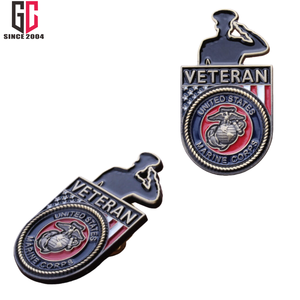 Spille in Metallo Smaltato Personalizzate da Fabbrica con 12 Anni di Esperienza, Spilla di Rispetto per Veterani USA, Spille per Cappelli da Veterano - Product Image 4