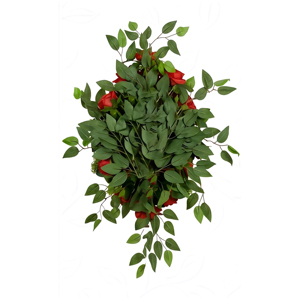 <b>Artificial</b> Red and Blue Rose <b>Bouquet</b> Decorative Wreath and Swag Floral Arrangement for Home Wedding Wall Event Decor - Product Image 5