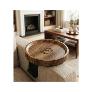 <span class=keywords><strong>Table</strong></span> d'appoint pour canapé, plateau de canapé en <span class=keywords><strong>bois</strong></span> personnalisé, <span class=keywords><strong>table</strong></span> d'accoudoir réglable pour café et boissons - Product Image 1
