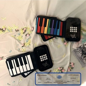 Teclado Electrónico Enrollable Plegable de 49 Teclas Arcoíris, Piano Portátil para Niños, Primeras Lecciones, Alfombra Musical de Aprendizaje Temprano - Product Image 4