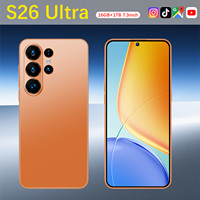 Smartphone S26 5G Android 15 Layar LCD HD 7,3 Inci RAM 16GB Penyimpanan 1TB Kamera 108MP Baterai 8000mAh 120Hz Ponsel Bebas Operator
