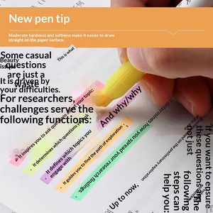 Marqueur double-tête fluorescent 6 couleurs <span class=keywords><strong>TOME</strong></span> de haute qualité pour notes manuscrites et usages multiples. - Product Image 3