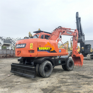 Excavatrice sur pneus Doosan DH140W-7 d'occasion, modèle 2018, poids opérationnel de 15 tonnes, moteur DB58TIS, en vente - Product Image 4