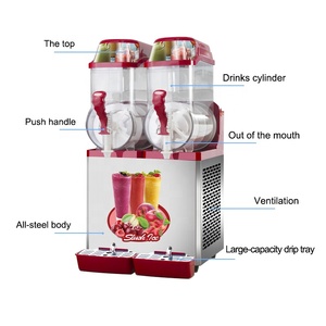 Toptan 12L X2 Granita suyu buz dondurulmuş içecek makinesi karıştırma çırpıcı küçük ticari buzlu içecek makinesi dondurulmuş içecek ile - Product Image 4