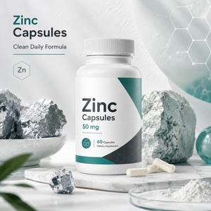 Capsules de zinc de qualité supérieure pour améliorer l'immunité, complément alimentaire pour adultes, 99 % pur, certifié GMP HACCP QS ISO, capacité de flacon personnalisable, le meilleur - Product Image 2