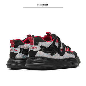 รองเท้าแพลตฟอร์มลำลองสไตล์สปอร์ตอเนกประสงค์ สำหรับคู่รัก สไตล์เฉพาะตัว ระบายอากาศได้ดี ปิดด้วยเชือกผูก หน้าผ้าไมโครไฟเบอร์ สูง 7 ซม. ตามเทรนด์แฟชั่น - Product Image 5