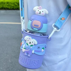 Bouteille d'eau portable Seaygift pour enfants, nouveau modèle, avec sangle, mignonne, en plastique, motif <span class=keywords><strong>lapin</strong></span> 3D, pour écoliers et bébés - Product Image 2