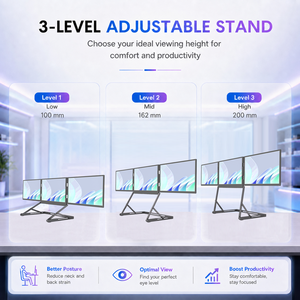 Oem portable screen travel triple monitor for laptop screen extender with Stand Foldable Office <b>Hdmi</b> Quad Outdoor <b>Usb</b>-<b>C</b> 14 Inch - Product Image 2