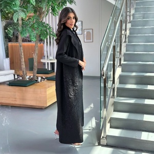 Abaya Elegante para Mujer, Diseño de Bordado Tradicional de Oriente Medio, Estilo Miyake Plisado, Elástico en Cuatro Direcciones, Otoño, Directo de Fábrica - Product Image 5